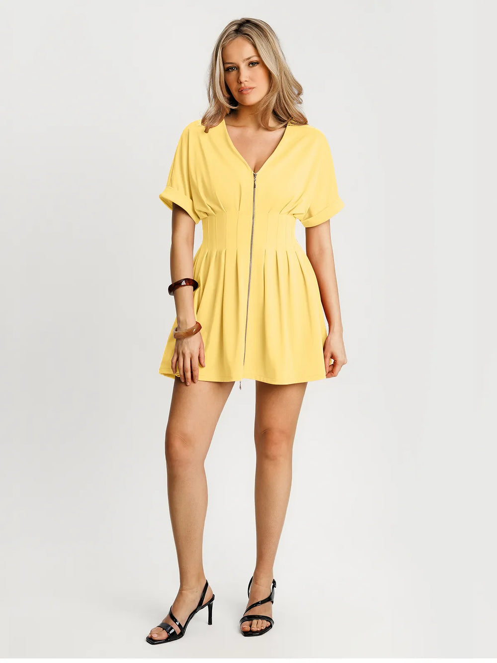 Deep V Sculpt Mini Dress