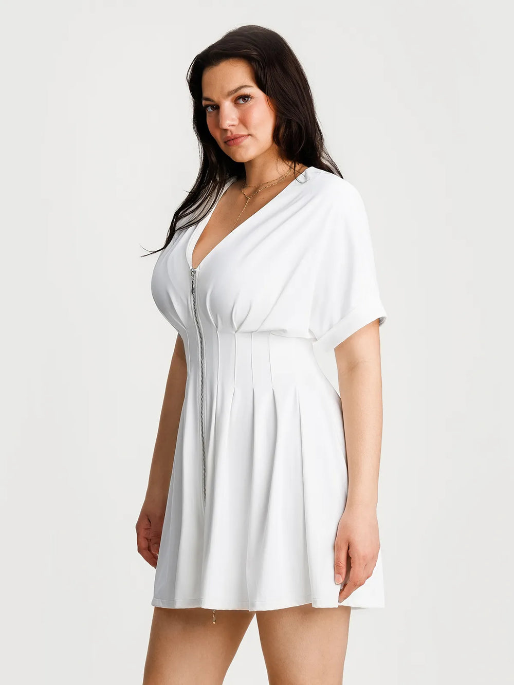 Deep V Sculpt Mini Dress