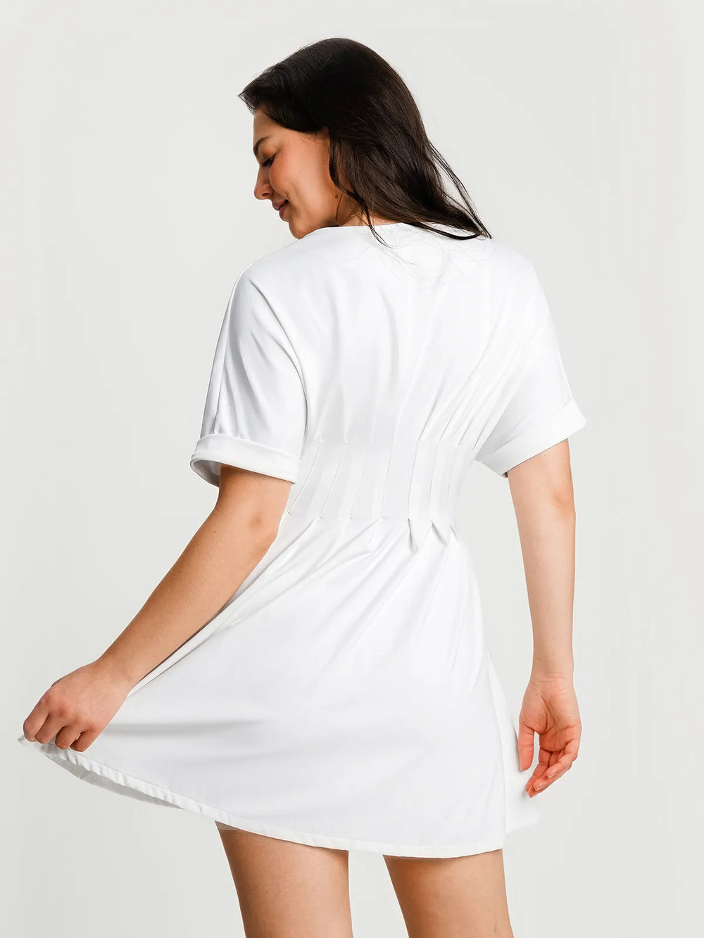 Deep V Sculpt Mini Dress