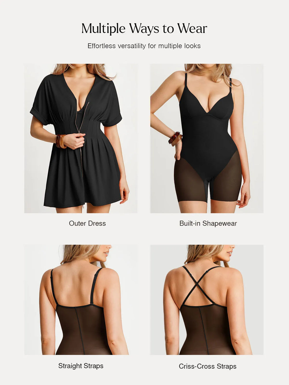Deep V Sculpt Mini Dress