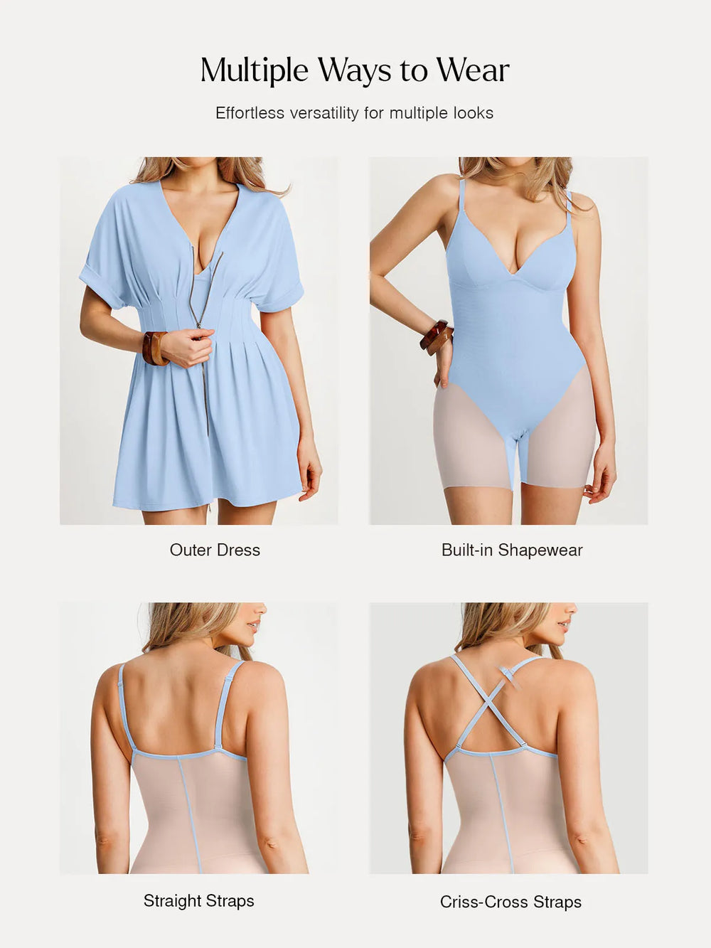 Deep V Sculpt Mini Dress