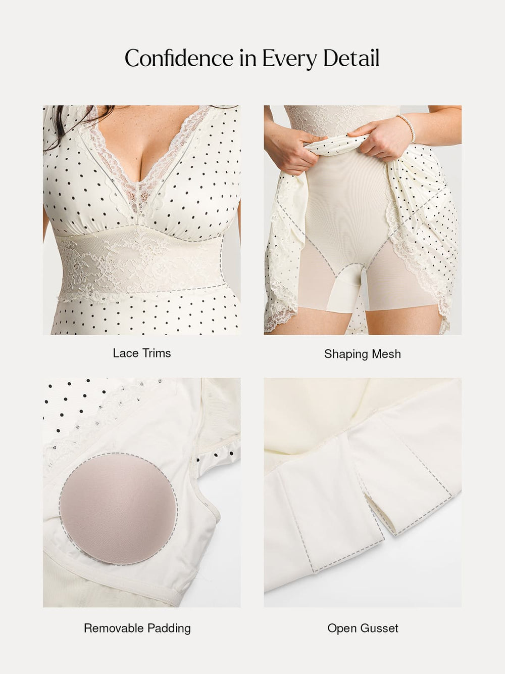 Lace Trim Sculpting Dress