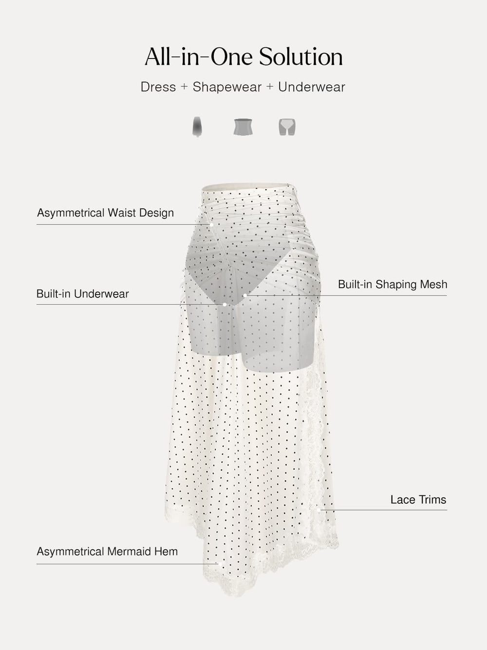 Ruched Lace Midi Skirt