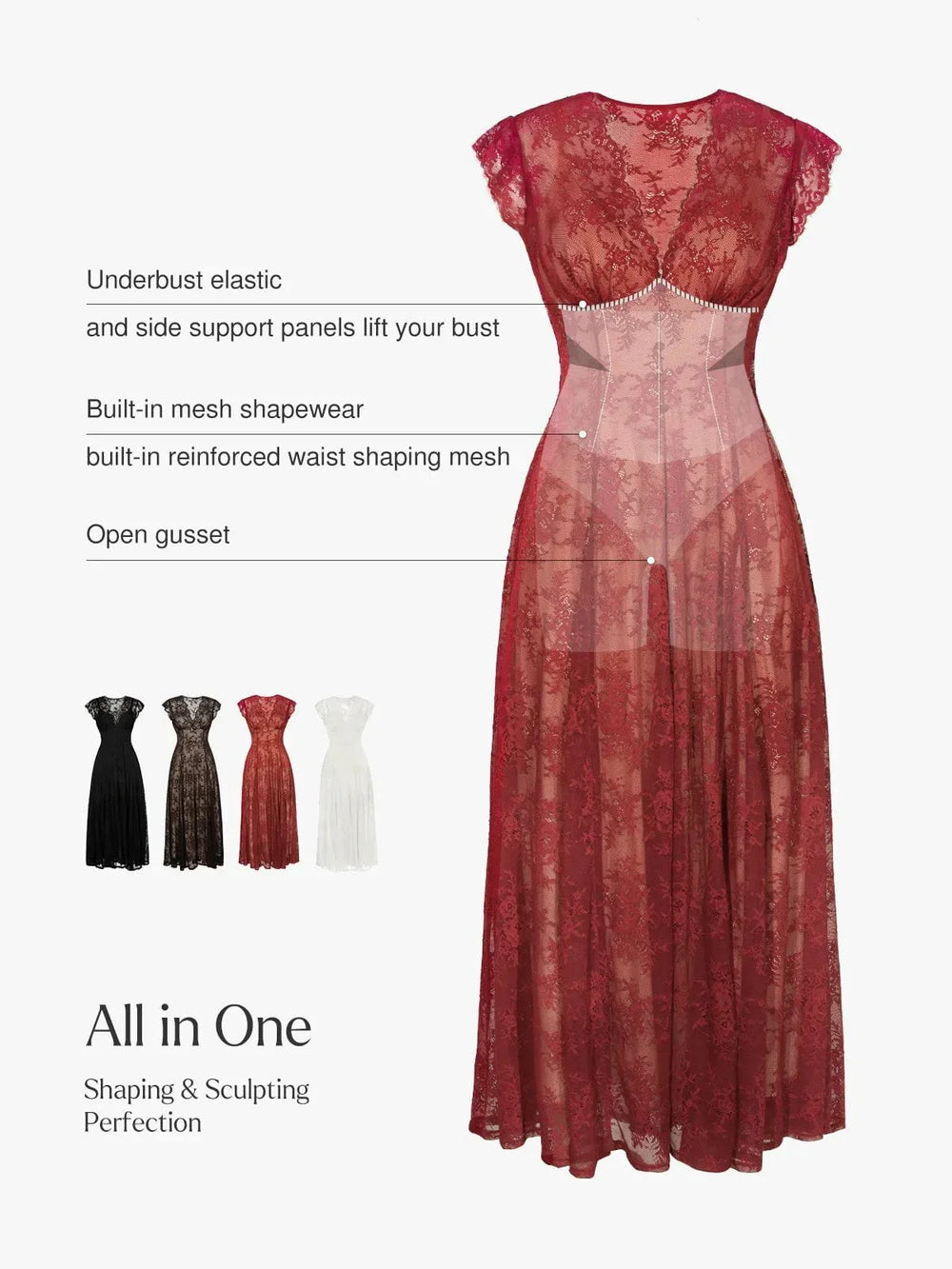 Boho Floral Lace Maxi Dress