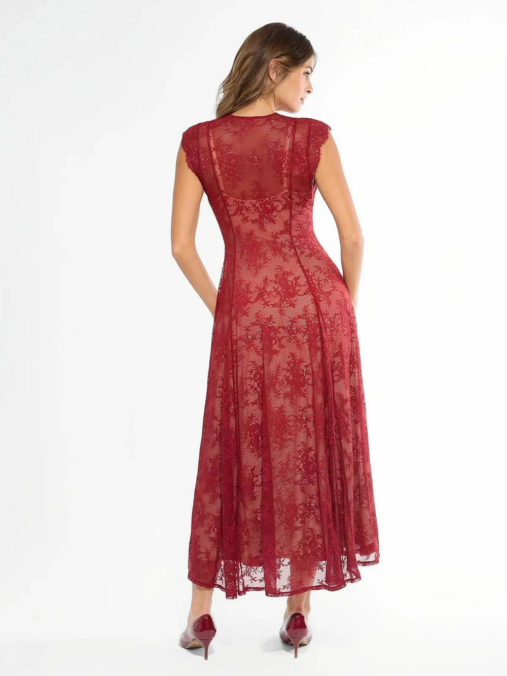 Boho Floral Lace Maxi Dress