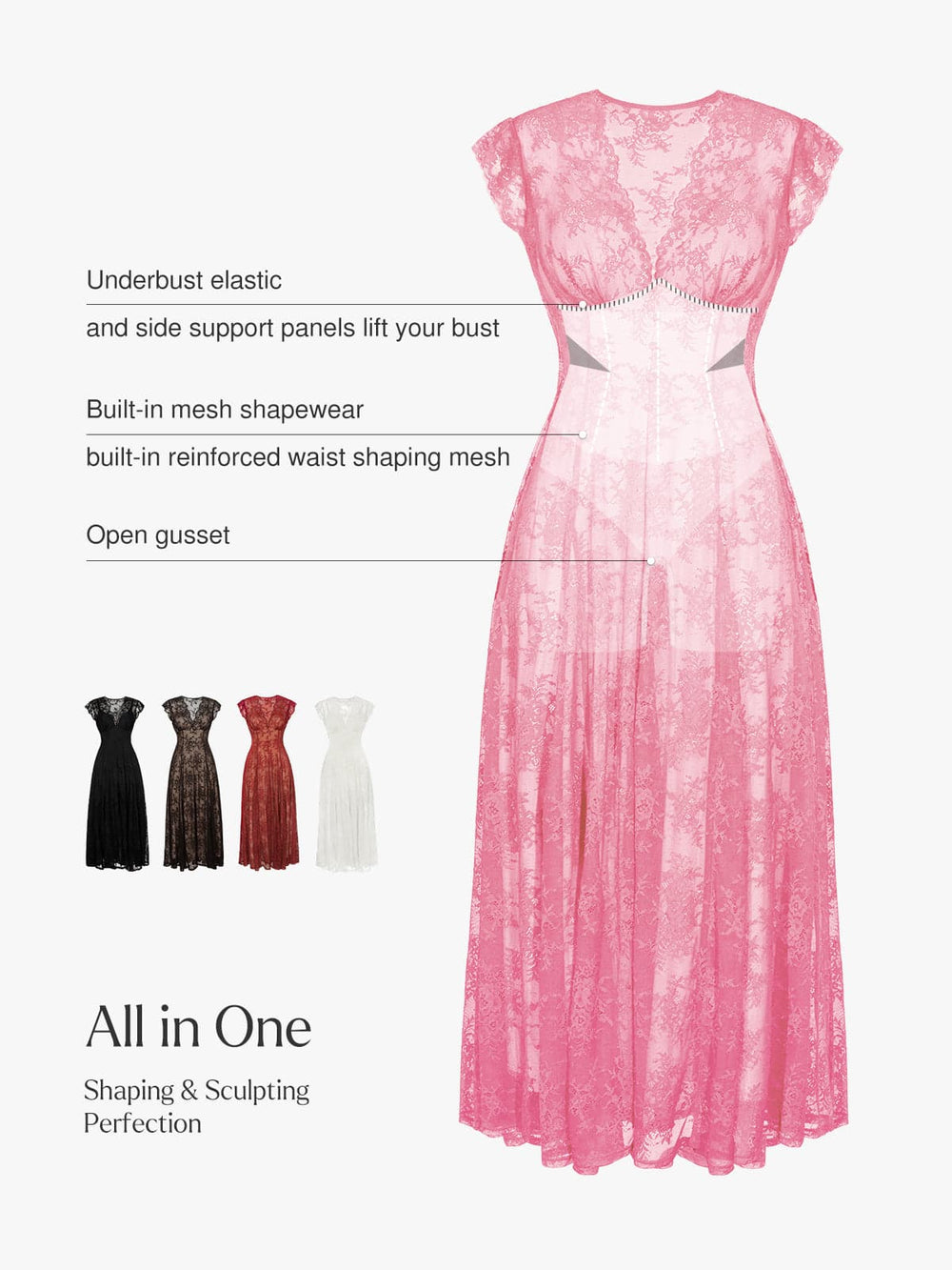 Boho Floral Lace Maxi Dress