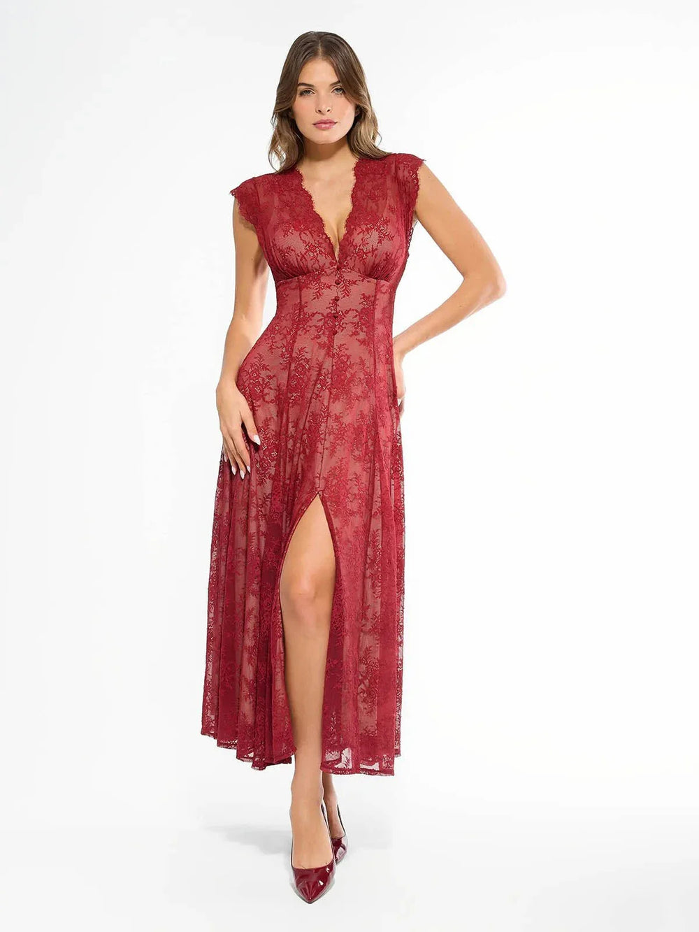 Boho Floral Lace Maxi Dress