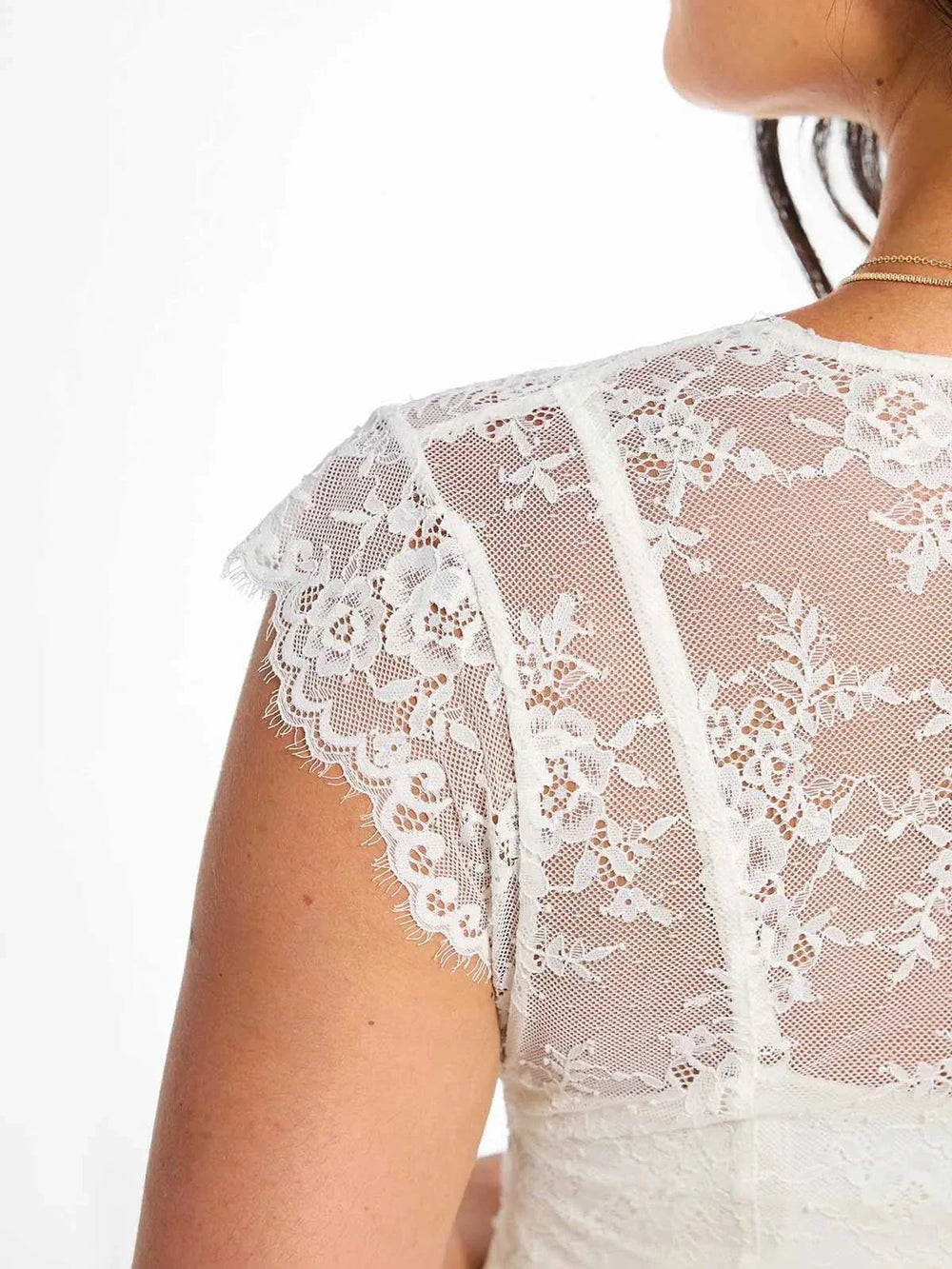 Boho Floral Lace Maxi Dress
