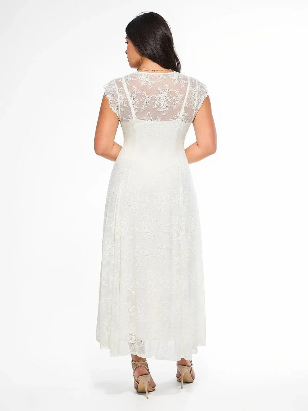 Boho Floral Lace Maxi Dress