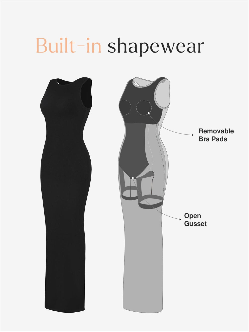 SleekMaxi Shapewear Dress