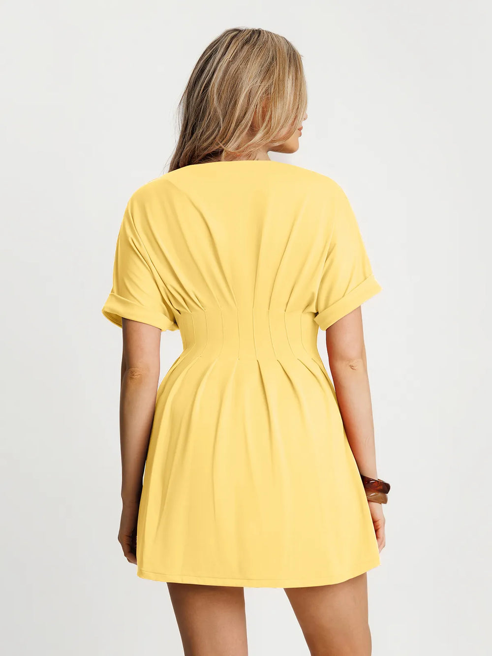 Deep V Sculpt Mini Dress