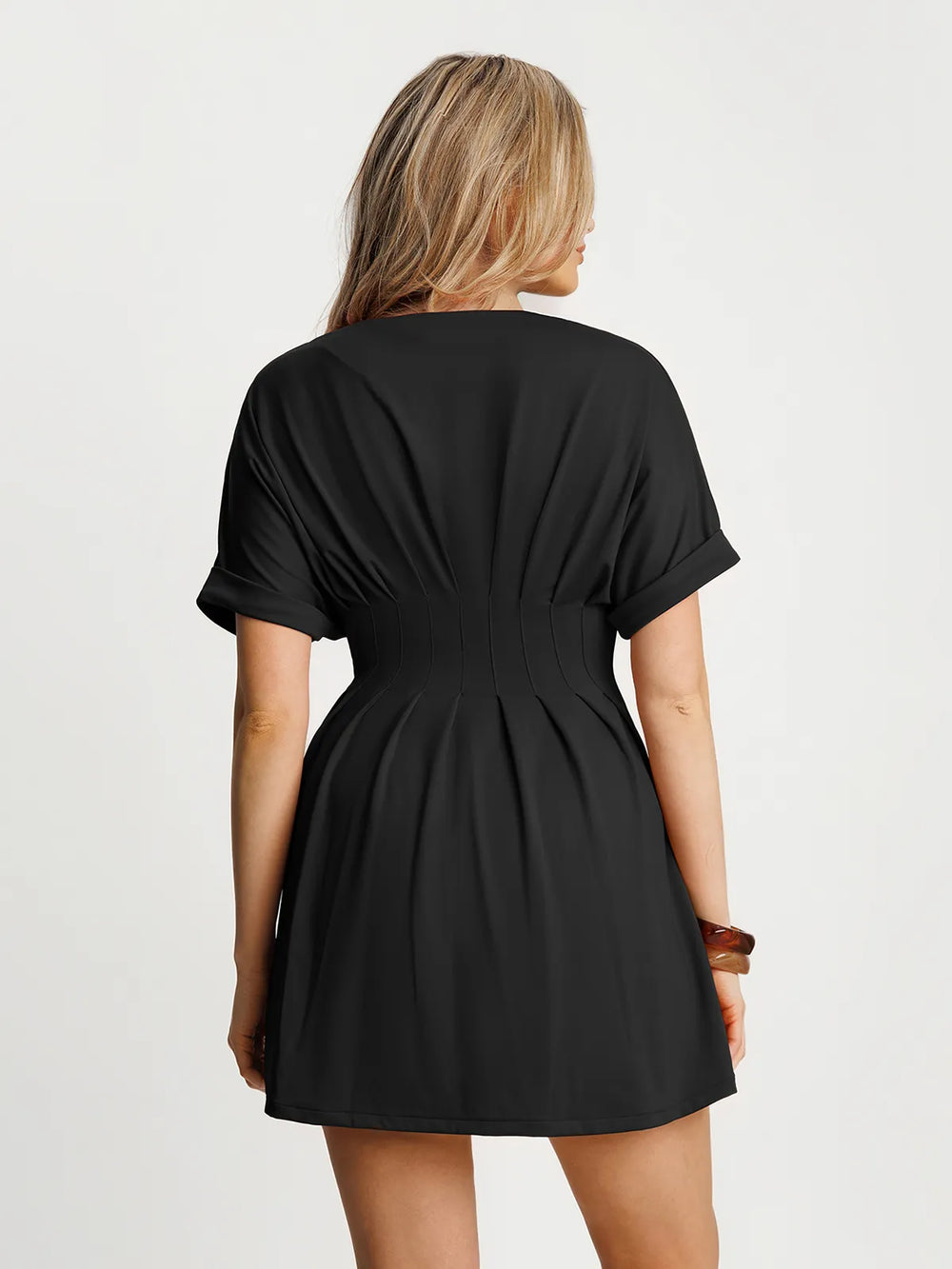 Deep V Sculpt Mini Dress