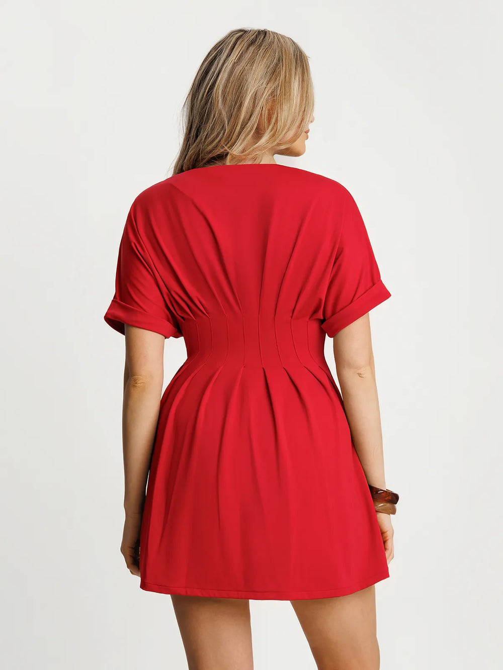 Deep V Sculpt Mini Dress