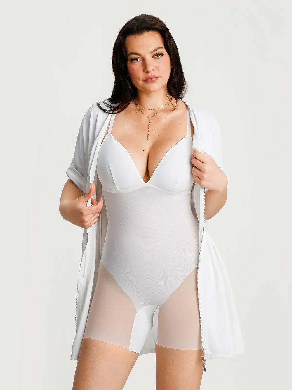 Deep V Sculpt Mini Dress