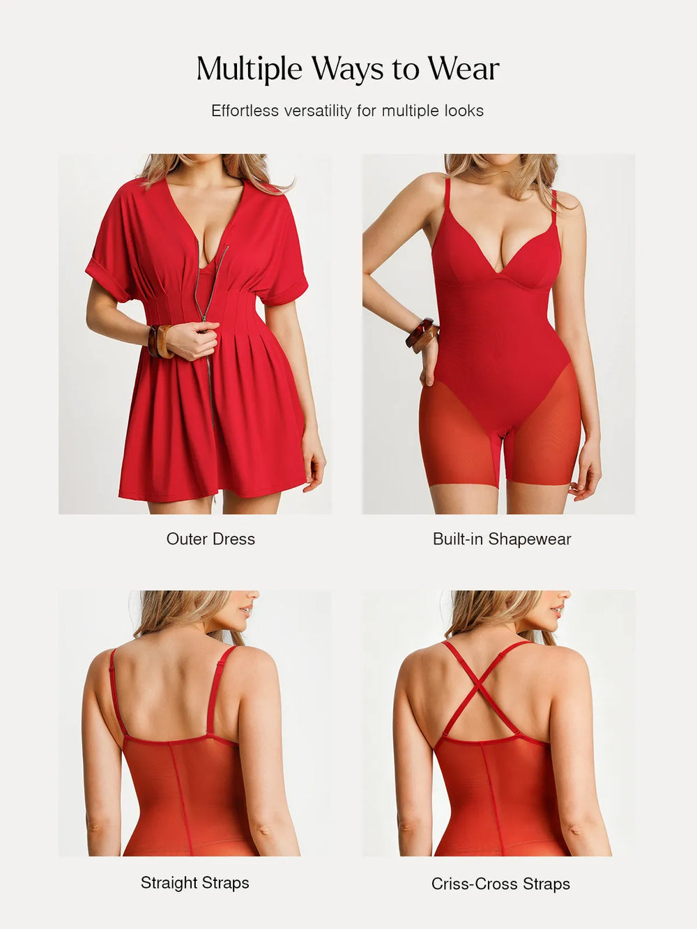 Deep V Sculpt Mini Dress