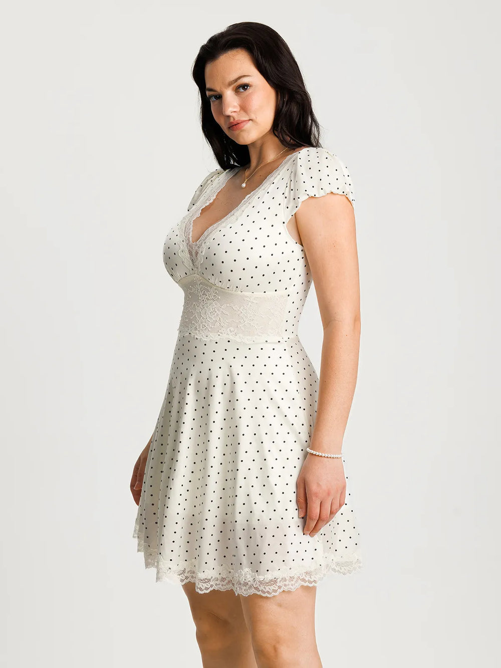 Lace Trim Sculpting Dress