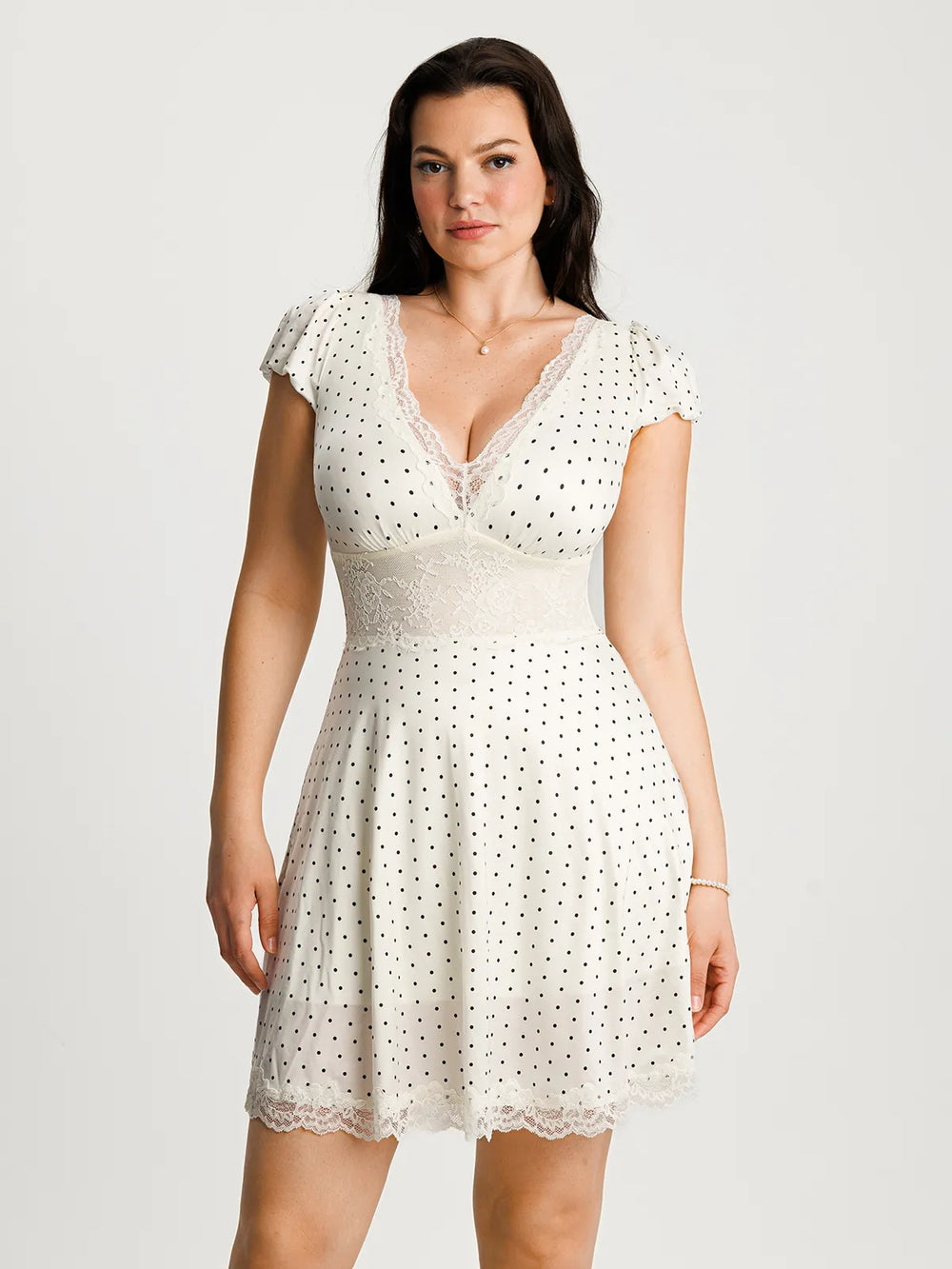 Lace Trim Sculpting Dress