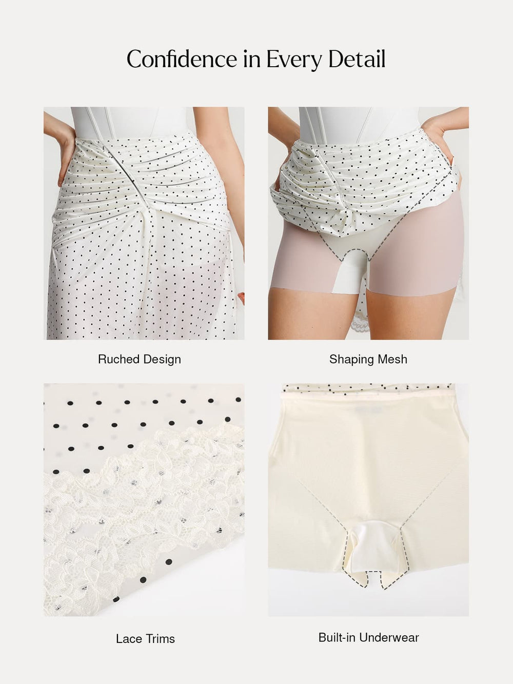 Ruched Lace Midi Skirt