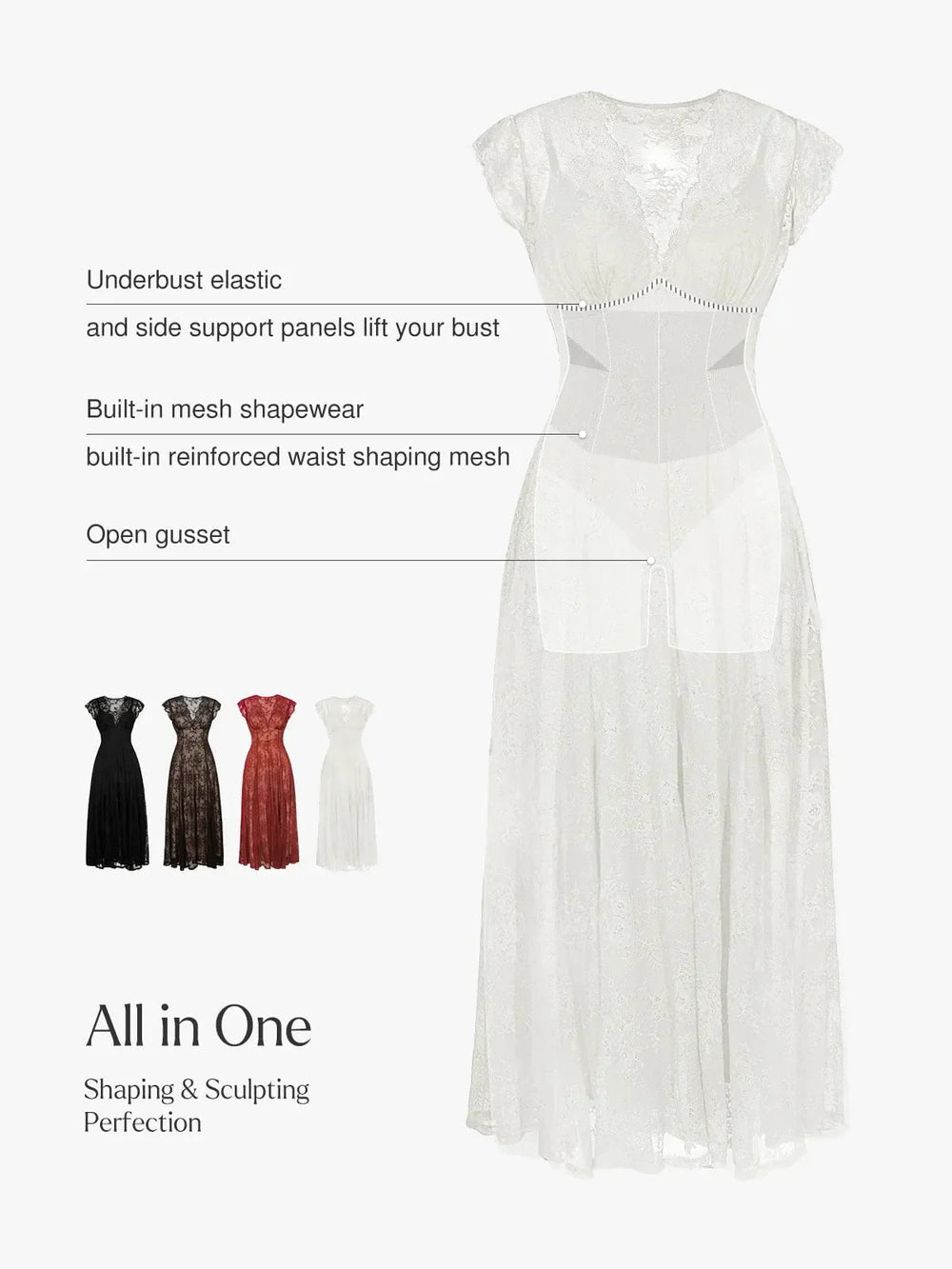 Boho Floral Lace Maxi Dress