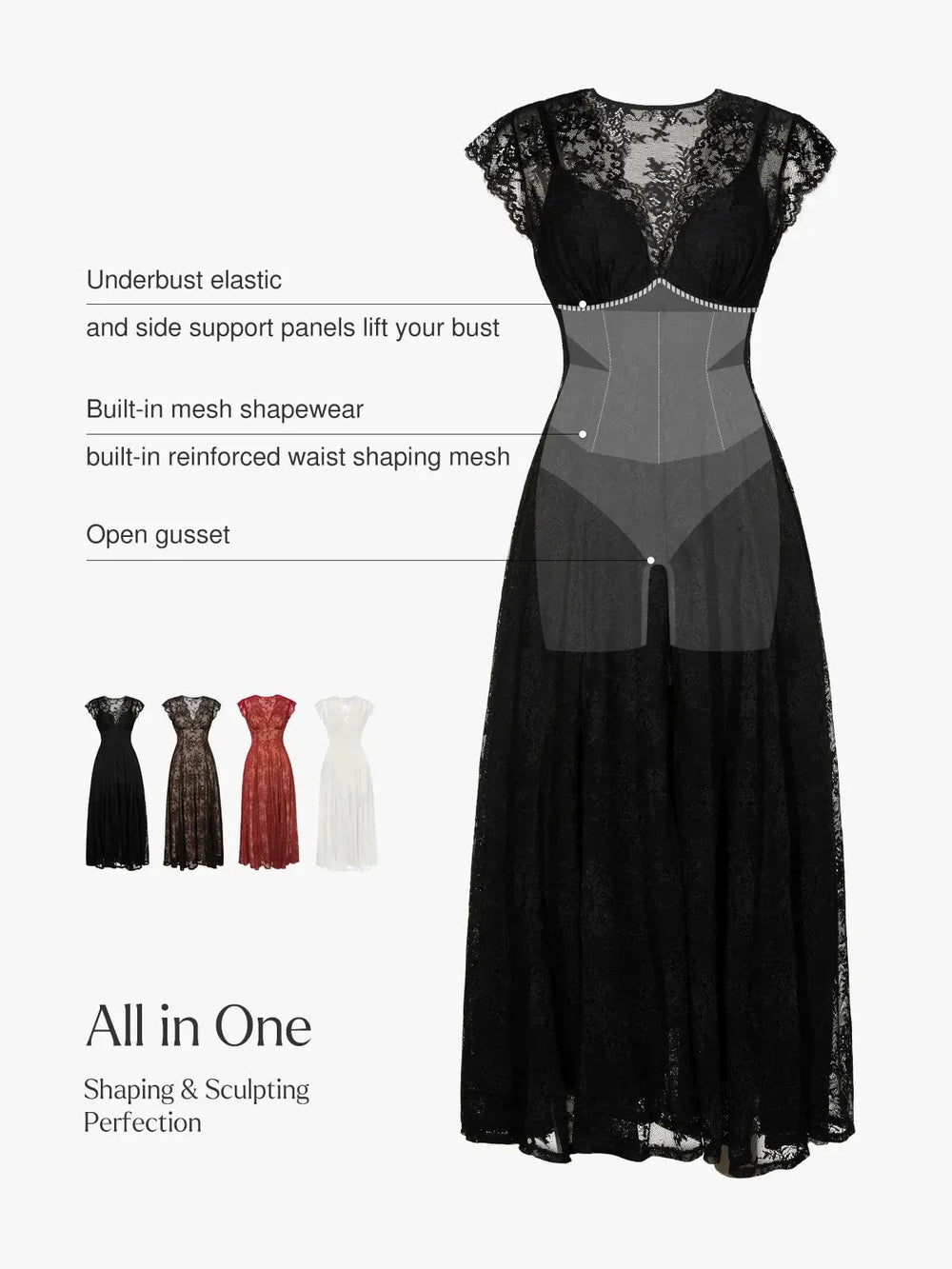 Boho Floral Lace Maxi Dress