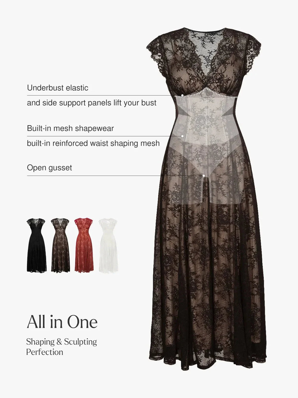 Boho Floral Lace Maxi Dress