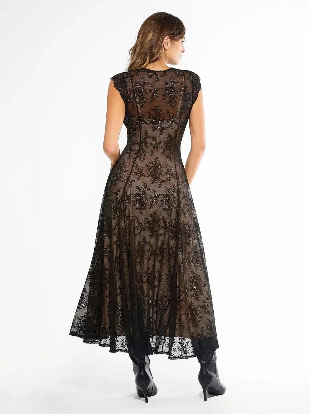 Boho Floral Lace Maxi Dress