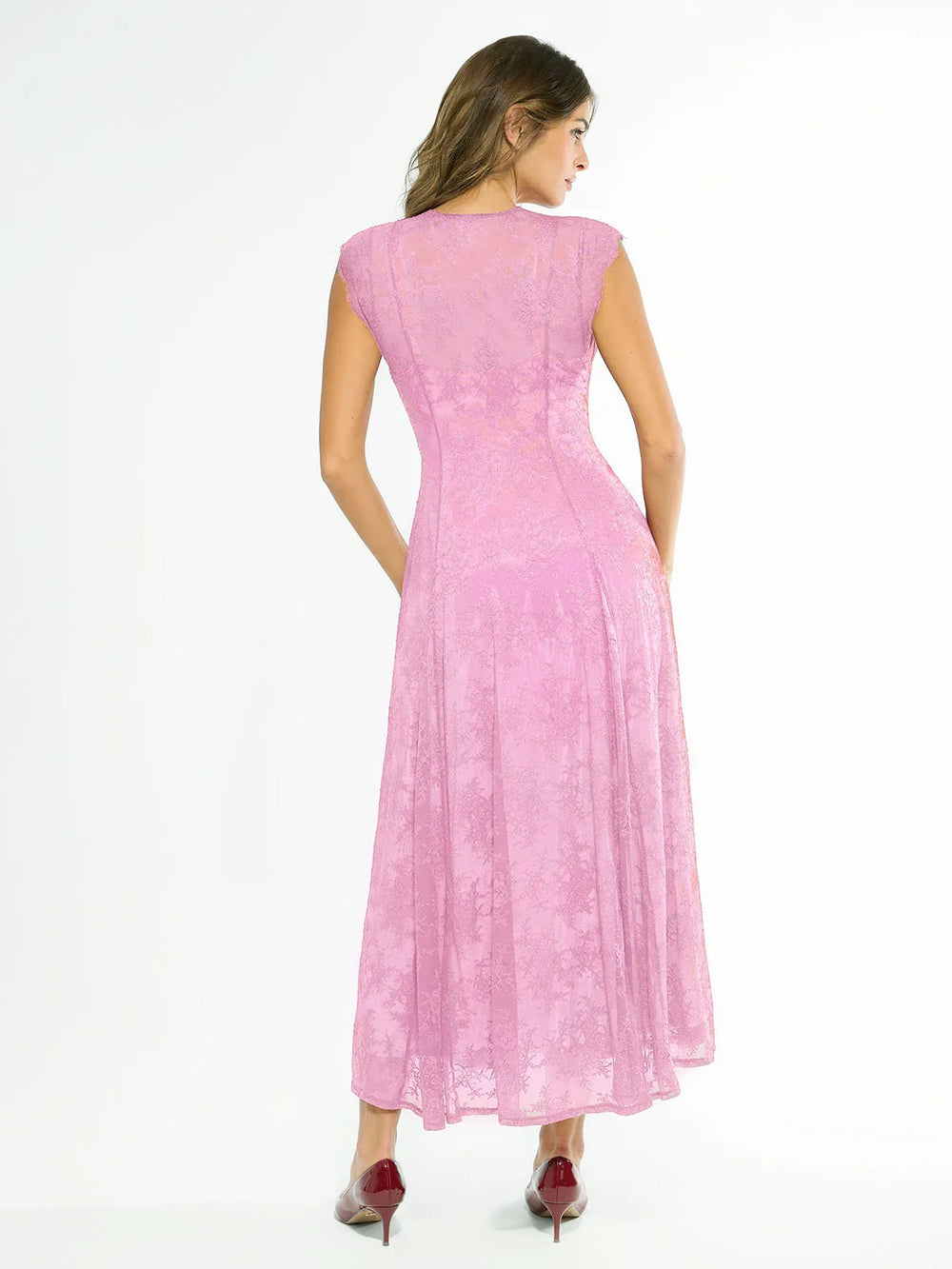 Boho Floral Lace Maxi Dress