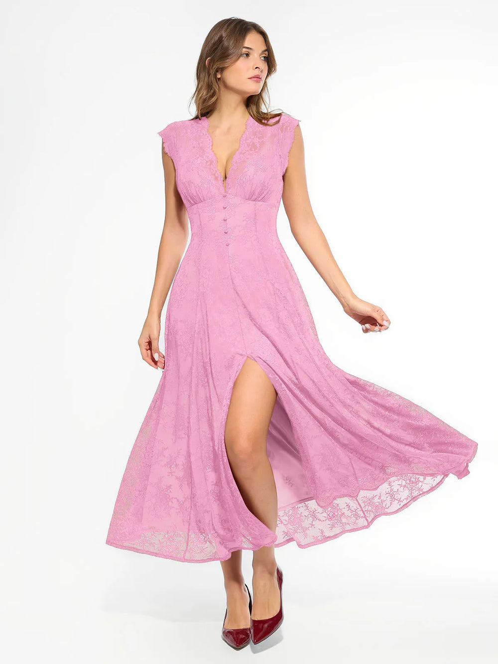 Boho Floral Lace Maxi Dress