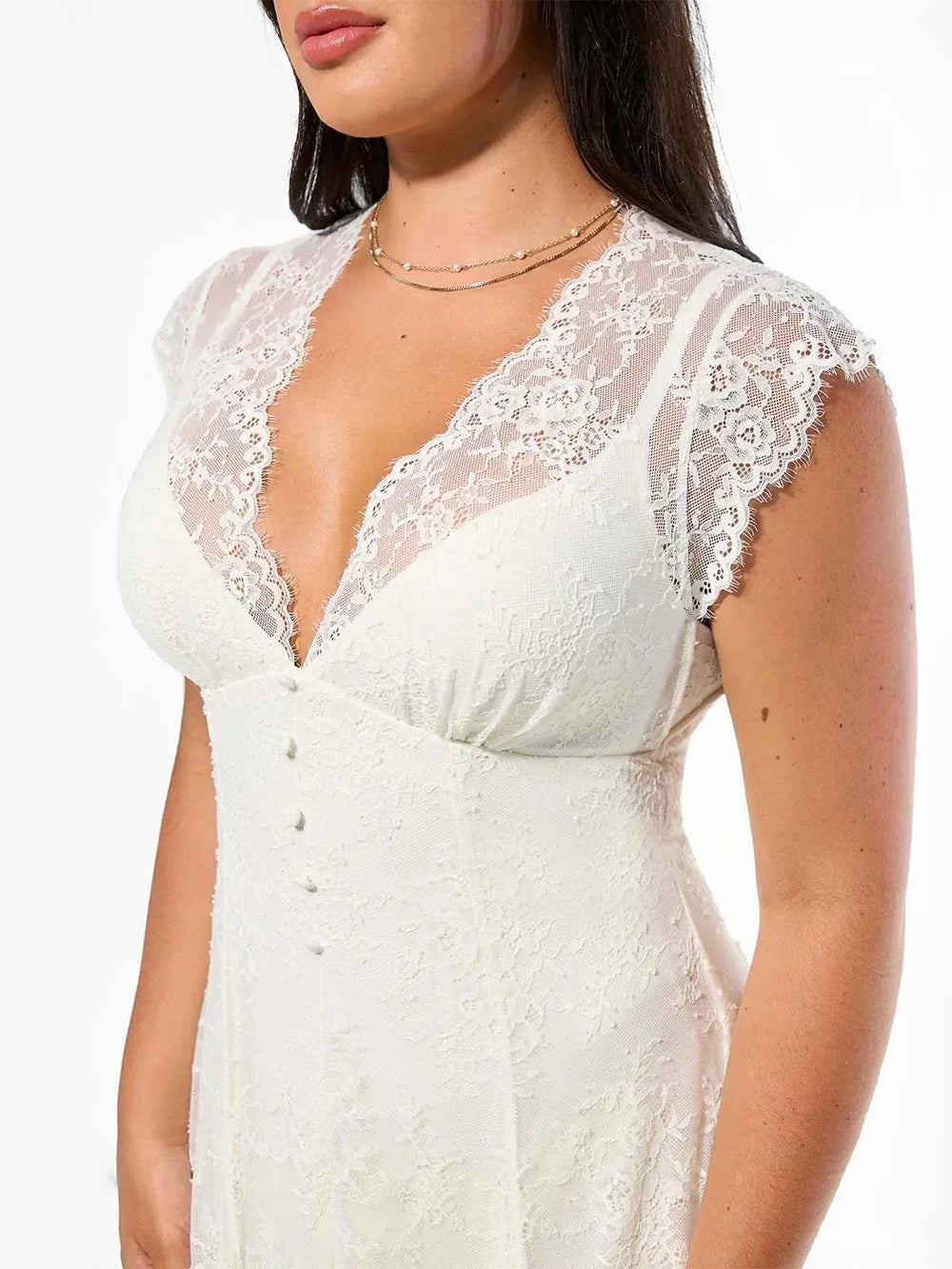 Boho Floral Lace Maxi Dress