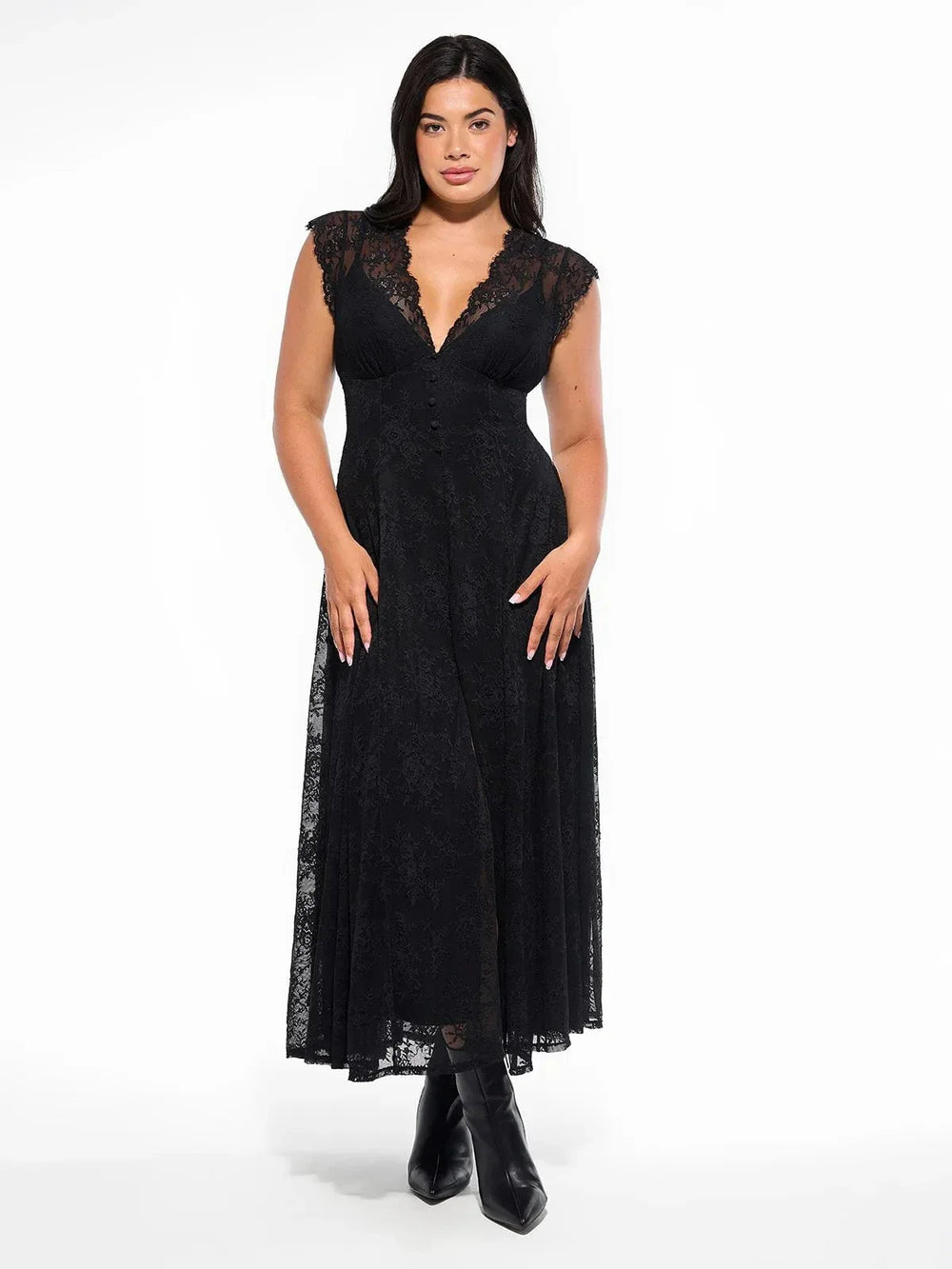 Boho Floral Lace Maxi Dress