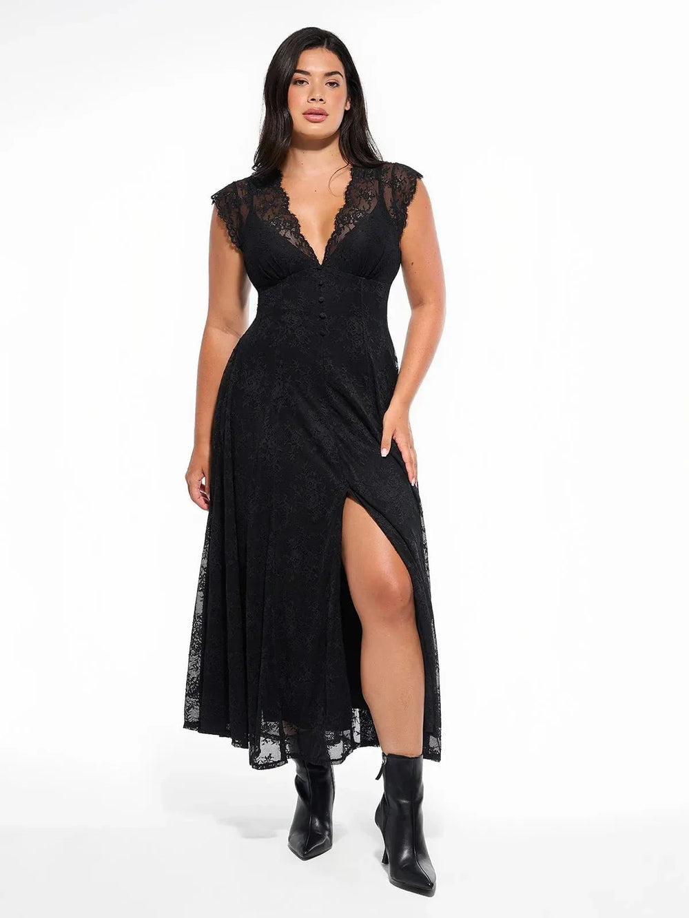 Boho Floral Lace Maxi Dress