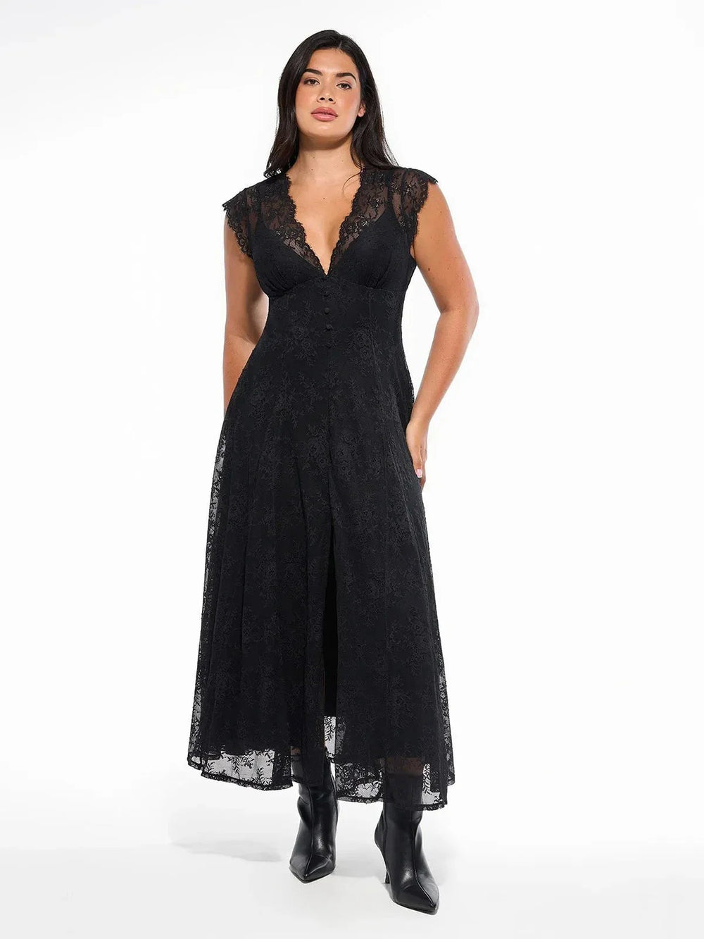 Boho Floral Lace Maxi Dress