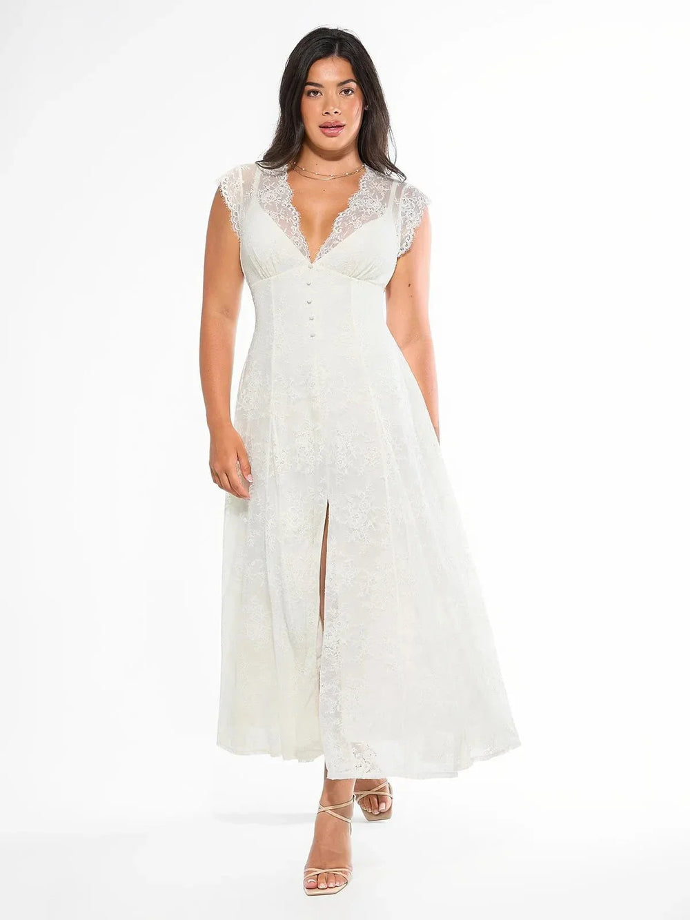 Boho Floral Lace Maxi Dress