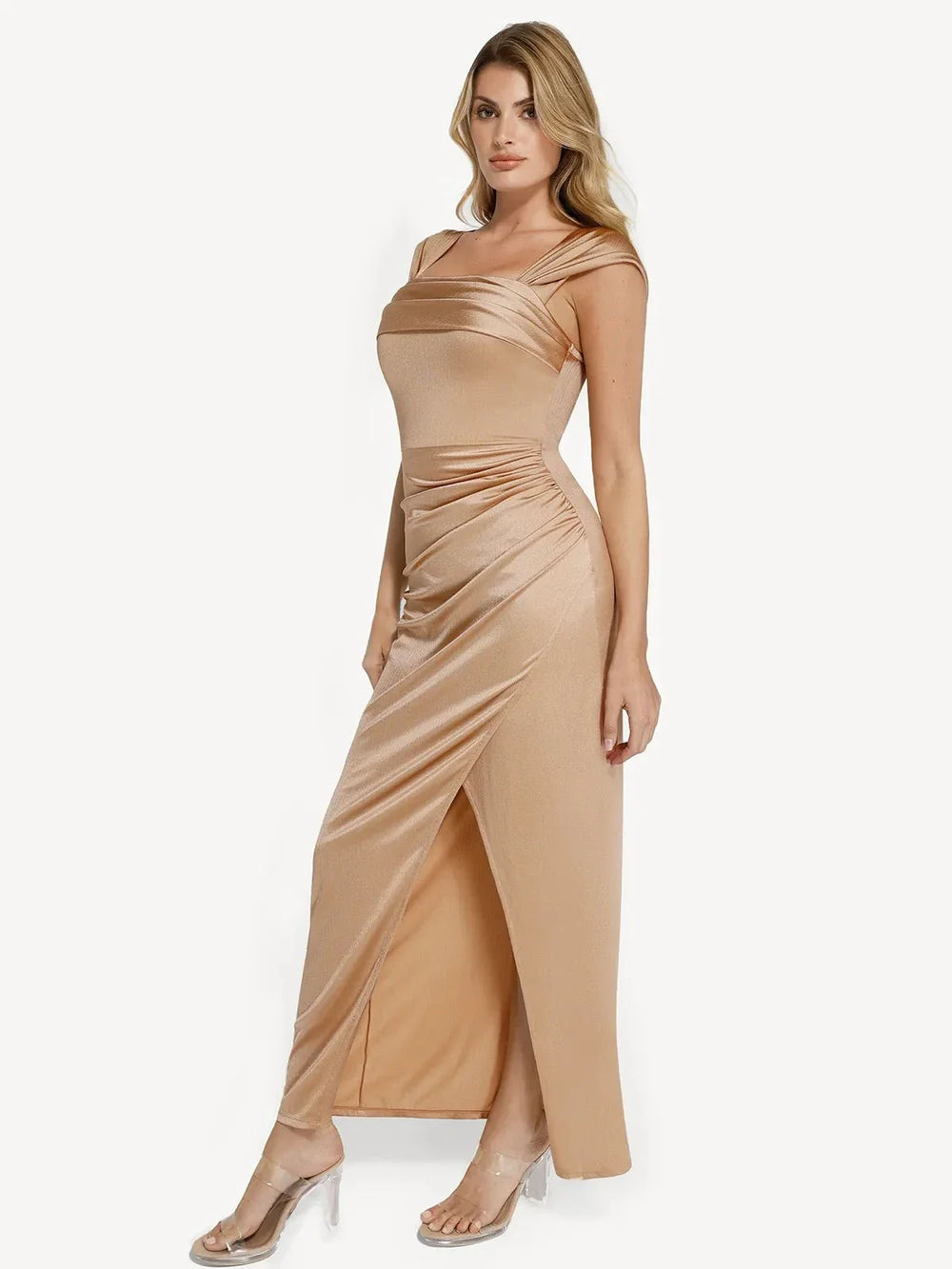 Shimmering Sculpt Maxi Dress