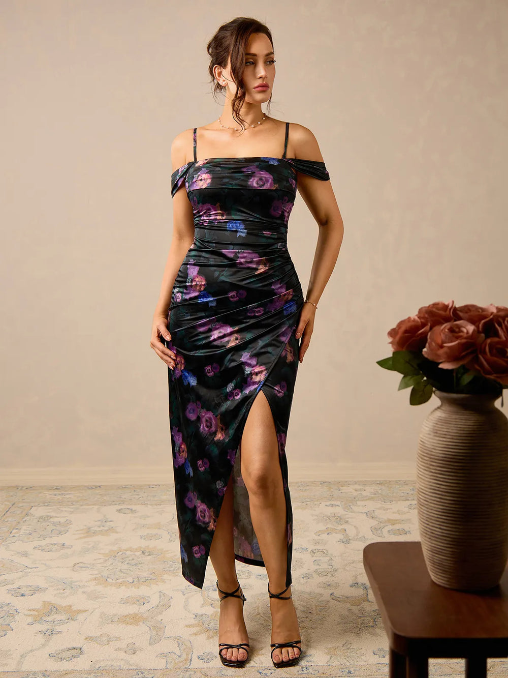 Shimmering Sculpt Maxi Dress