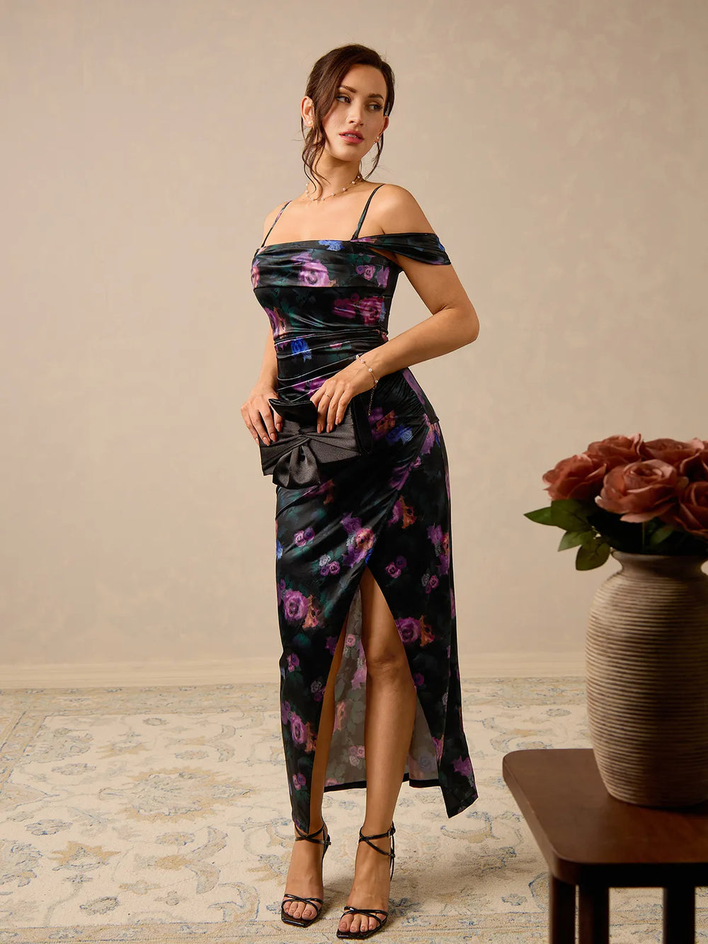 Shimmering Sculpt Maxi Dress