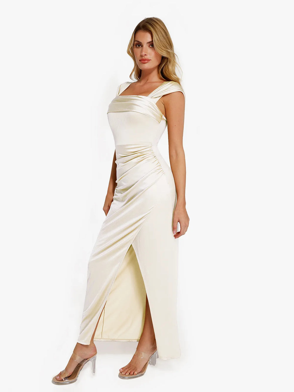 Shimmering Sculpt Maxi Dress