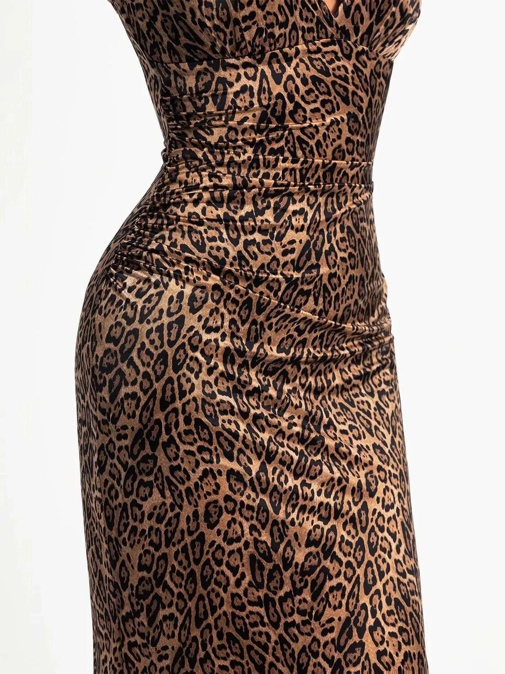 Satin Deep-V Maxi Dress